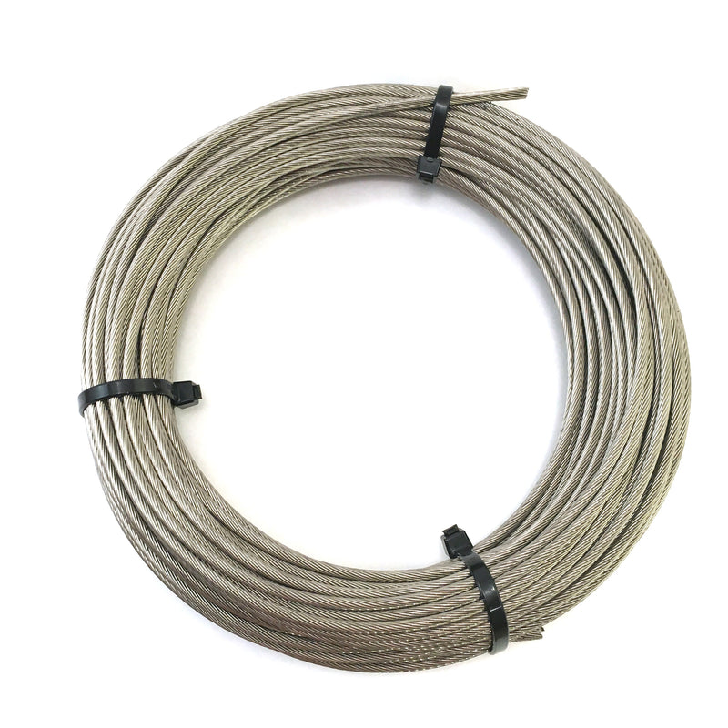 1x19 Stainless Steel Cable 1/8" and 3/16" - 100ft. coil - PanoRAIL®