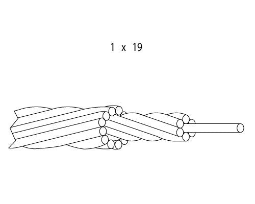 Type 316 Cable Railing Stainless Steel Wire Rope Cable 1/8, 1x19, 175 Type 316 Cable Railing Stainless Steel Wire Rope Cable 1/8, 1x19, 175
