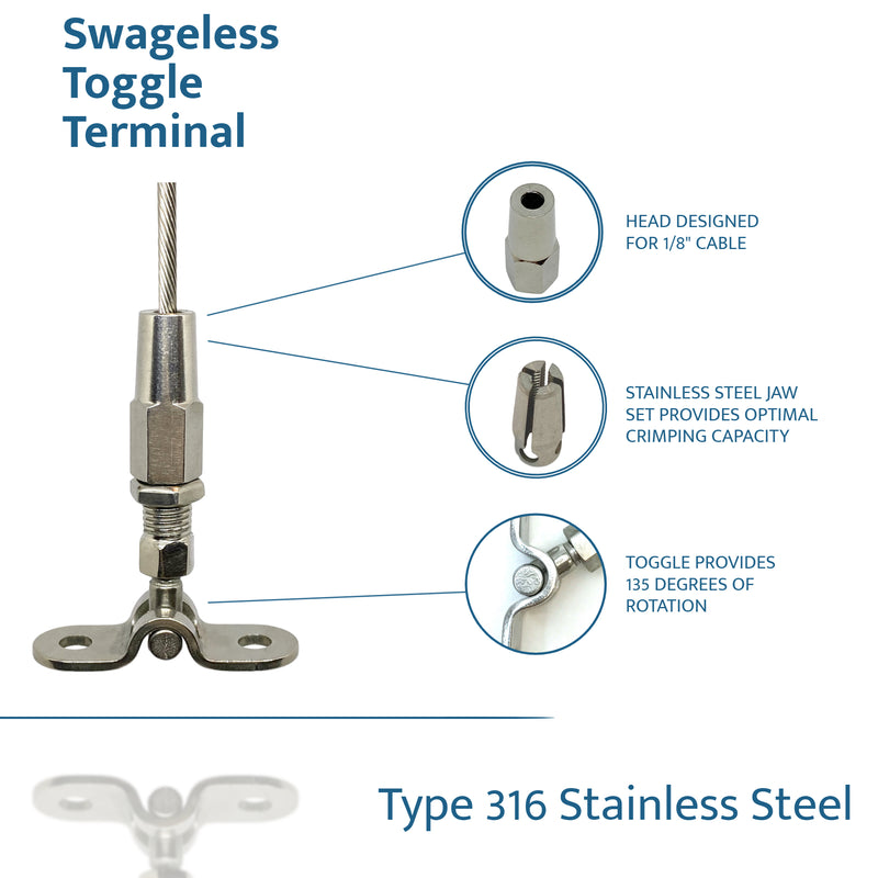 Swageless Terminal Deck Toggle - PanoRAIL®